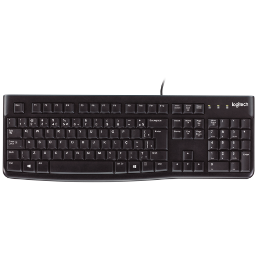 Teclado USB Logitech K120 ABNT2 Preto - 920-004423