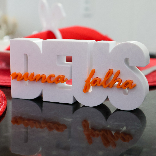✝️ Deus nunca falha - Letreiro