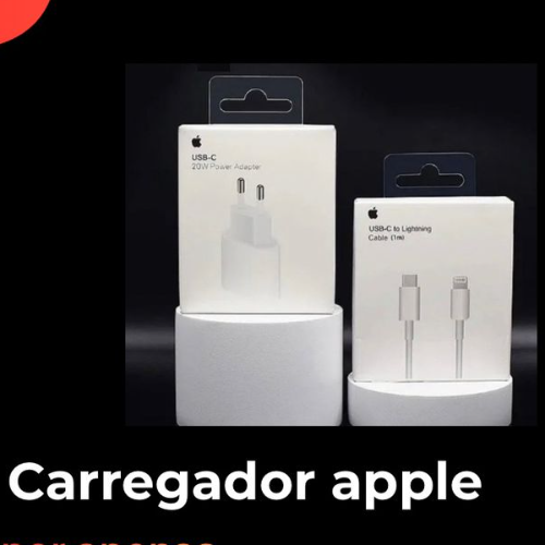 Carregador Apple + Cabo Lightning